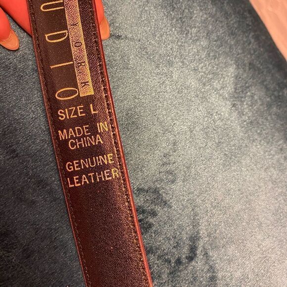 New York Studio genuine leather belt, L, 39 inch